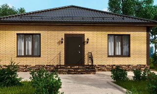 Проекты одноэтажных домов из кирпича | Строй-Нрв - Назарово от 3644 рублей