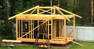 Сарай из бруса 100х100 в Назарово - строительство под ключ | Строй-Нрв от 41644 руб.